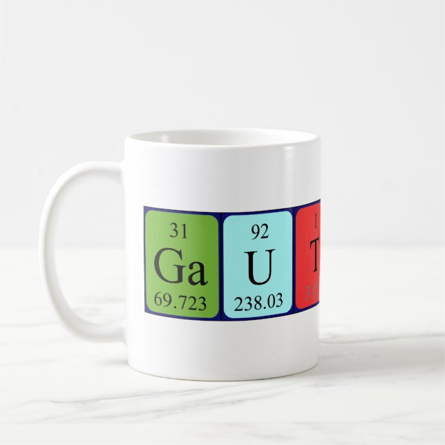Gauthier periodic table name mug (Left)