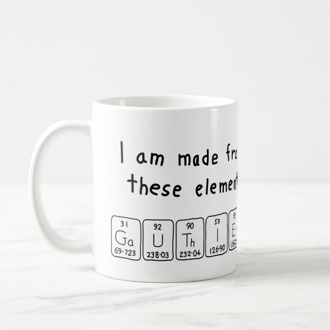 Gauthier periodic table name mug (Left)