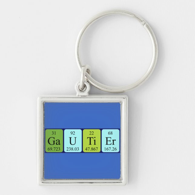 Gautier periodic table name keyring (Front)