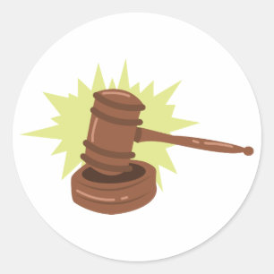 Gavel Classic Round Sticker