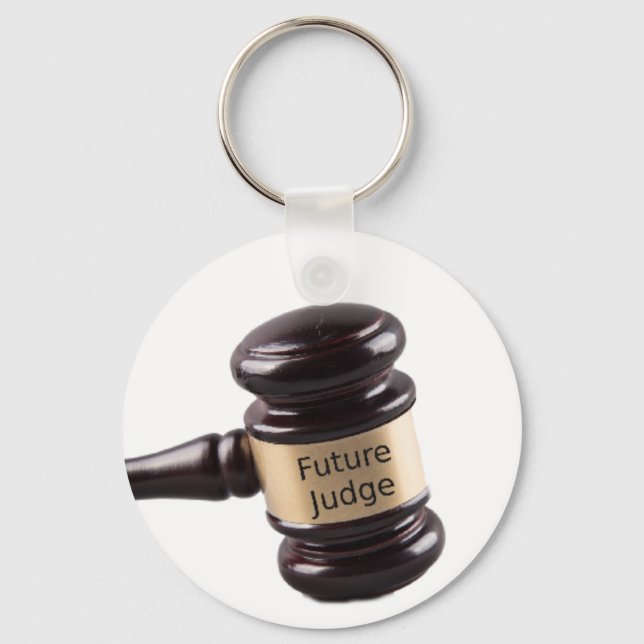 Gavel Design For Aspiring Judges And Lawyers Key Ring (Front)