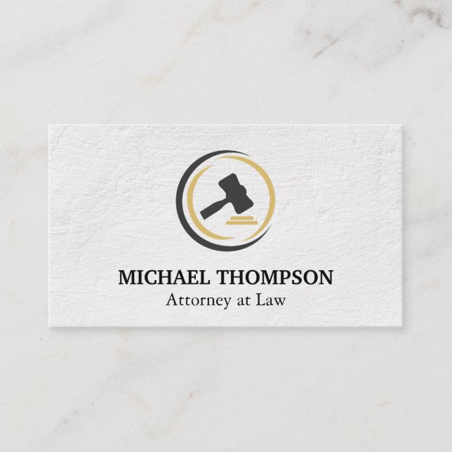 Gavel Logo | Attorney | Law  Business Card (Front)