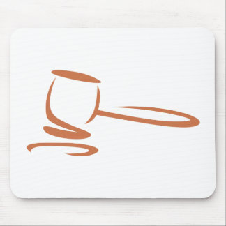 Gavel Representing a Judge in Swish Drawing Style Mouse Mat