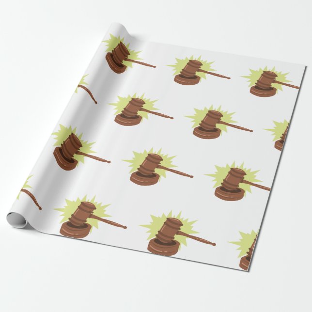 Gavel Wrapping Paper (Unrolled)