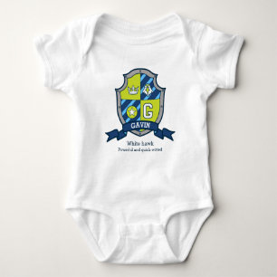 Gavin boys G name & meaning knights shield Baby Bodysuit