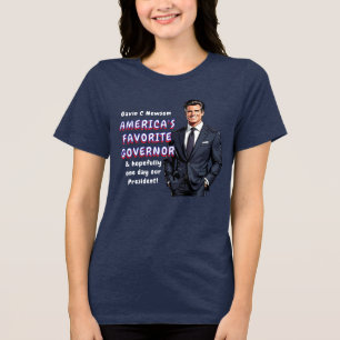 Gavin C Newsom   America's Favourite Governor Tri-Blend Shirt