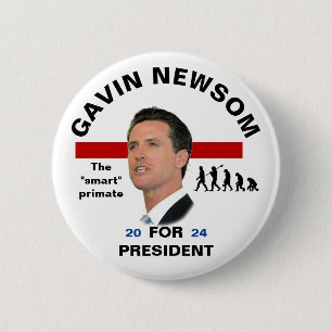Gavin Newsom 2024 6 Cm Round Badge