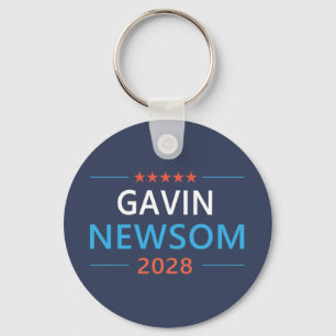 Gavin Newsom 2028 For President Key Ring