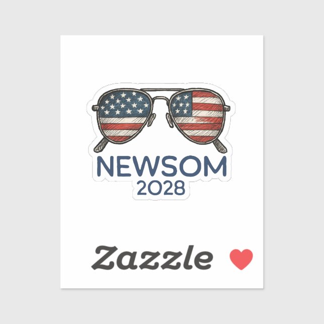 Gavin Newsom 2028 For President Sunglasses (Sheet)