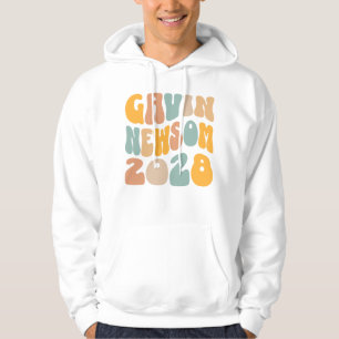 Gavin Newsom 2028 For President Wavy Text Hoodie