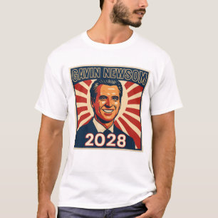 Gavin Newsom 2028 Hope Style Presidential Campaign T-Shirt