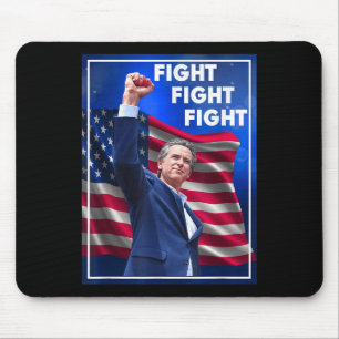 Gavin Newsom Fight Fight Fight, Funny Sarcastic Ga Mouse Mat