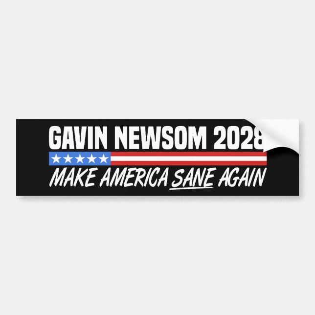 Gavin Newsom For President 2028 Bumper Sticker (Front)