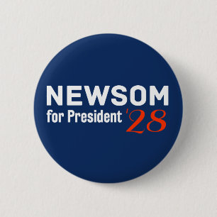 Gavin Newsom for President 2028 button