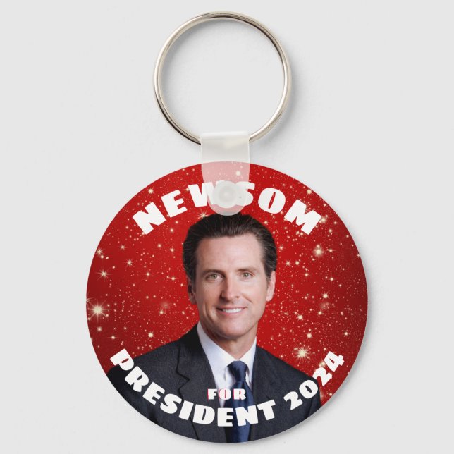 Gavin Newsom for President   Keychain (Front)