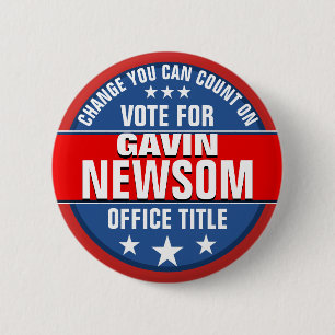 Gavin Newsom Political Button