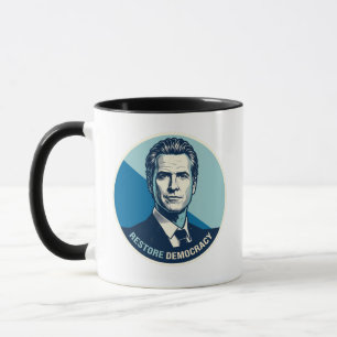 Gavin Newsom Restore Democracy Mug