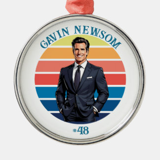 Gavin Newsom | Vintage #48 Christmas Metal Tree Decoration
