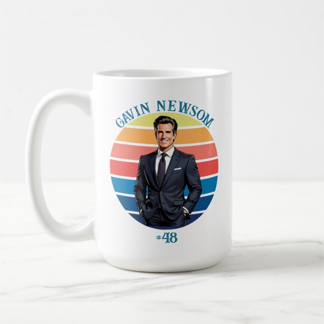 Gavin Newsom | Vintage #48 Coffee Mug (Left)