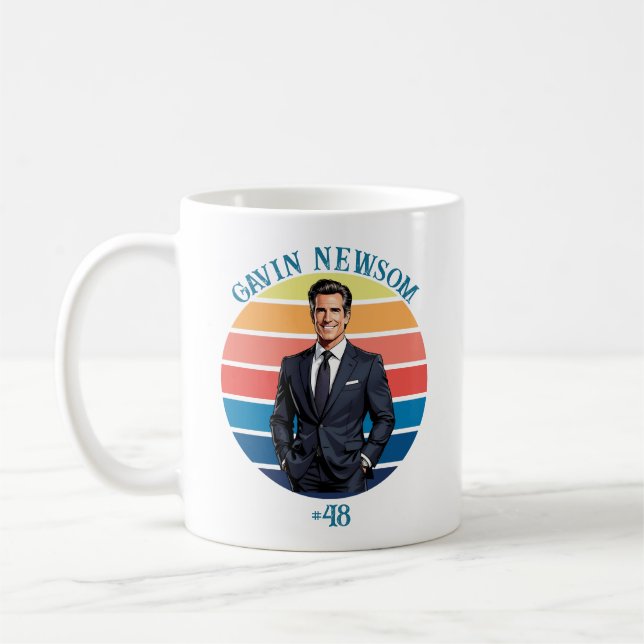 Gavin Newsom | Vintage #48 Coffee Mug (Left)