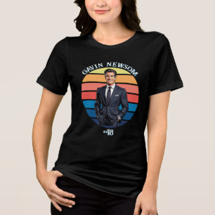 Gavin Newsom Vintage #48 Tri-Blend Shirt