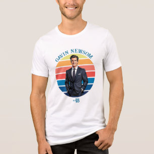 Gavin Newsom   Vintage #48 Tri-Blend Shirt
