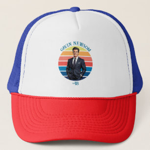 Gavin Newsom   Vintage #48 Trucker Hat