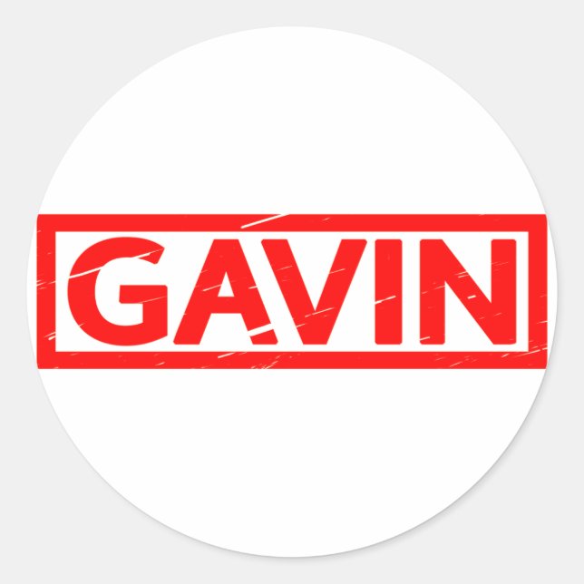 Gavin Stamp Classic Round Sticker (Front)