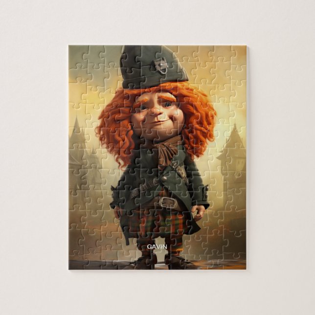 Gavin, The Wee Scottish Highlander Jigsaw Puzzle (Vertical)
