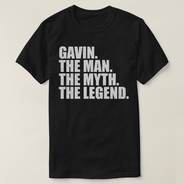 GavinGavin Name Gavin given name T-Shirt (Design Front)