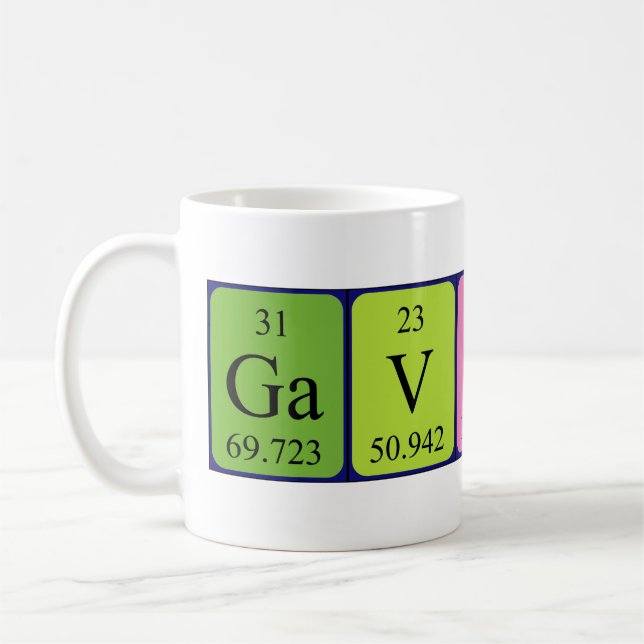 Gavino periodic table name mug (Left)