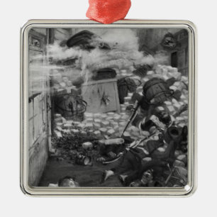 Gavroche Collecting Cartridges Metal Tree Decoration