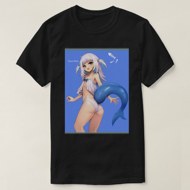 Gawr Gura In UnderWear, Hololive   T-Shirt (Design Front)