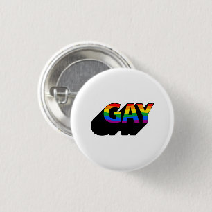GAY 3D 3 CM ROUND BADGE