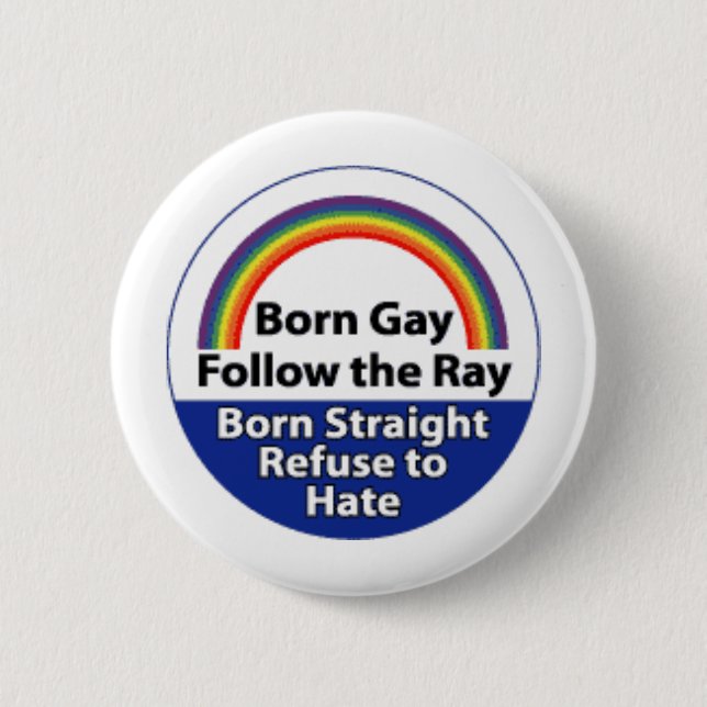 Gay 6 Cm Round Badge (Front)