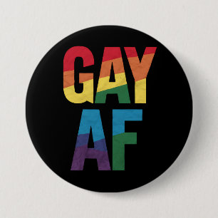 Gay AF LGBT Pride Gay Gift Pride Month 7.5 Cm Round Badge