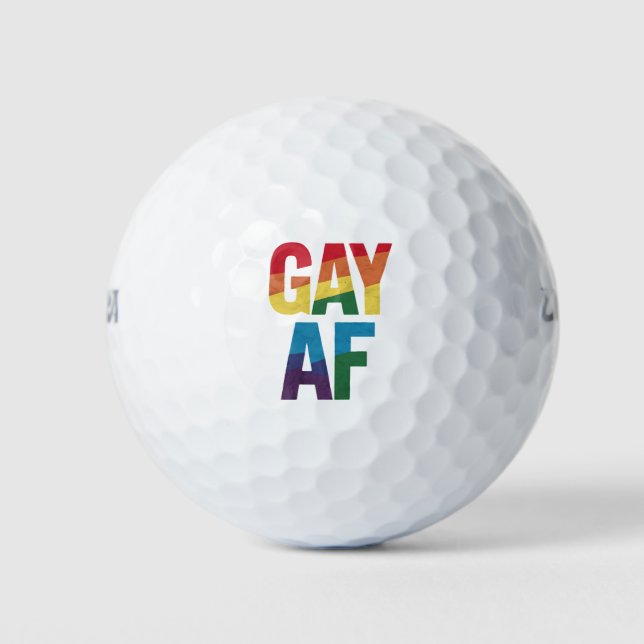 Gay AF LGBT Pride Gay Gift Pride Month Golf Balls (Front)