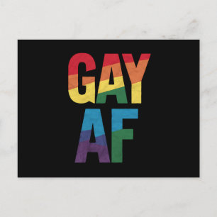 Gay AF LGBT Pride Gay Gift Pride Month Postcard