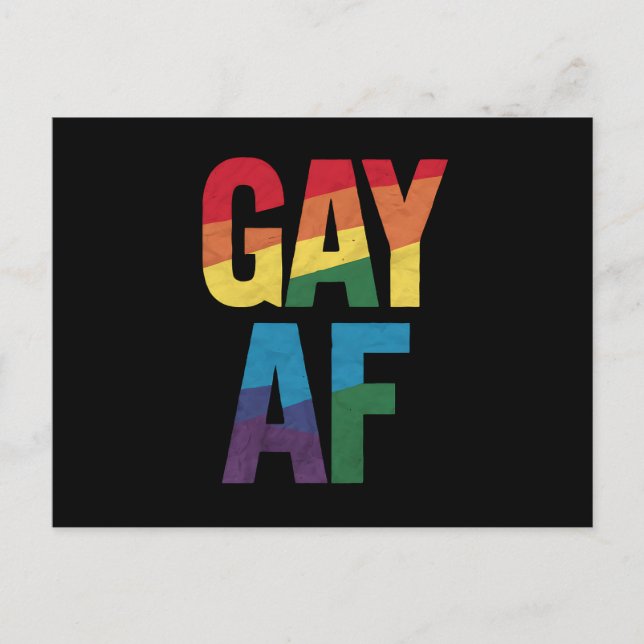 Gay AF LGBT Pride Gay Gift Pride Month Postcard (Front)