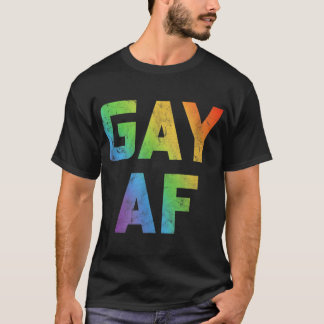 Gay AF Women Men Gift LGBT Pride Equality Lesbian T-Shirt