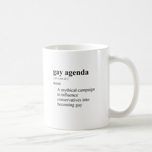 GAY AGENDA COFFEE MUG (Right)