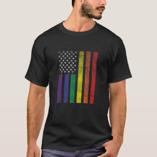 Gay Agenda USA Flag Support Gay Rights Tee