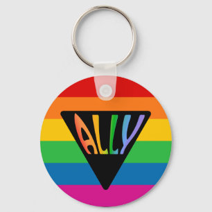 Gay Ally Triangle Key Ring