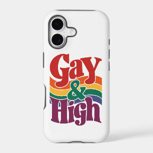 Gay And High Retro LGBTQ Pride Flag