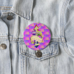 Gay and loved with colourful cross 7.5 cm round badge