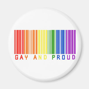 Gay and Proud  Barcode Magnet