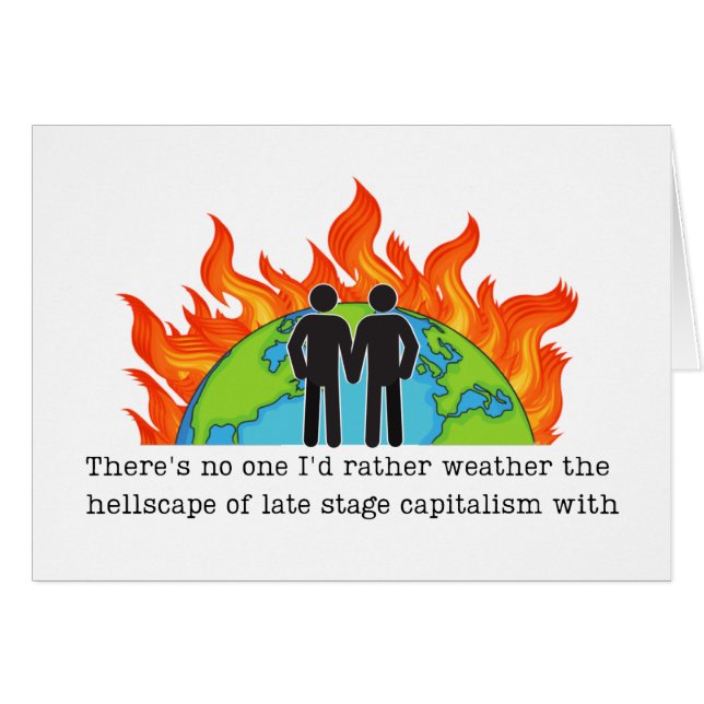 Gay Anniversary Liberal Humour Funny Card  (Front Horizontal)