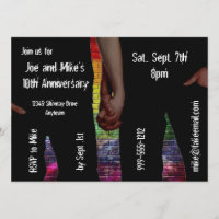 Gay Anniversary Party Invitations
