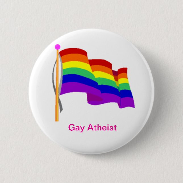 Gay Atheist Button (Front)