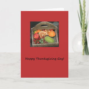 gay autumn fruits  thanksgiving holiday card